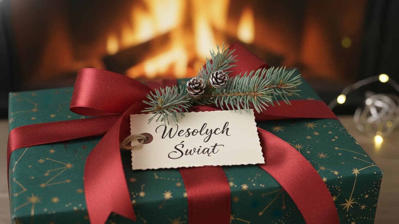 Krótkie życzenia i tekst na bileciku do prezentu świątecznego