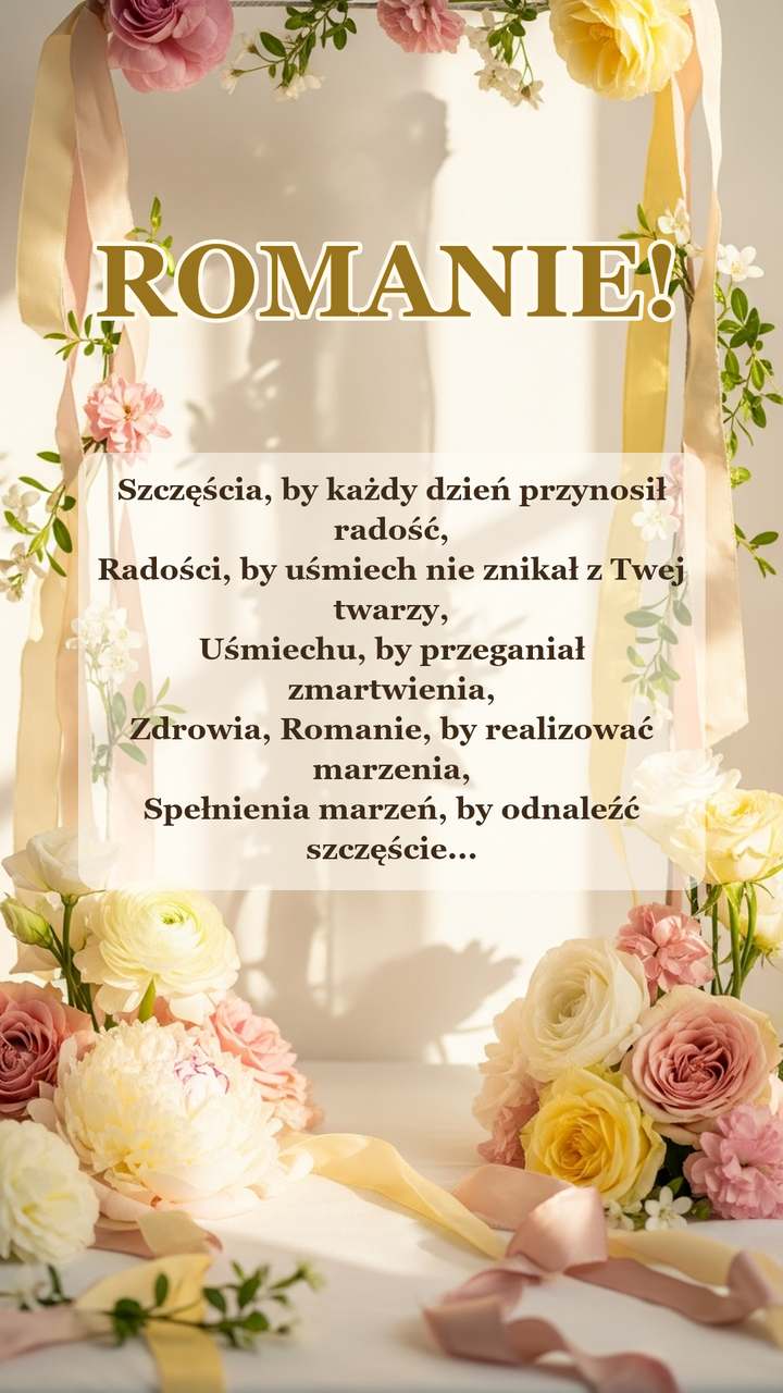 Życzenia imieninowe dla Romana – kartka na imieniny